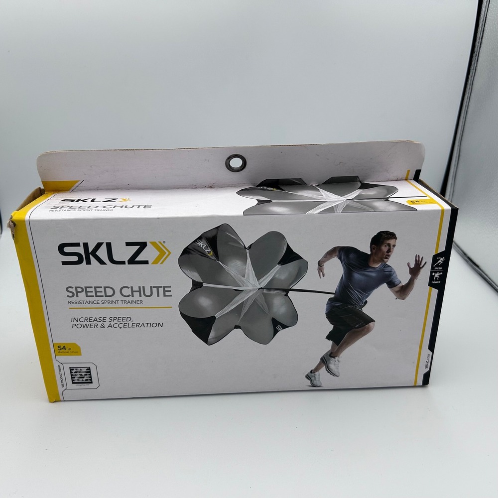 SKLZ Speed Chute Resistance Sprint Trainer 54 Inch Running Parachute Black